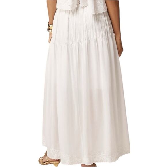 J. Crew NWOT Embroidered Side Tie White Cotton Voile skirt size 12 - Picture 4 of 10
